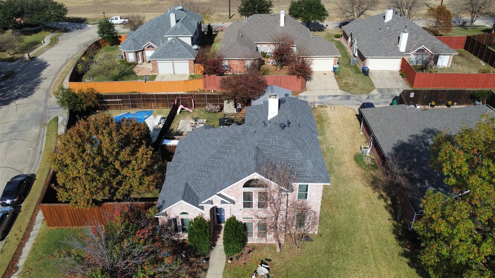 Techo residencial terminado en Dallas, Texas